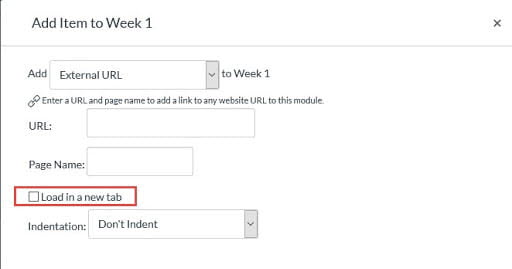 Load in New Tab option for URLs in Canvas